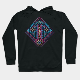 Native American Pattern in Retro Colours Hoodie